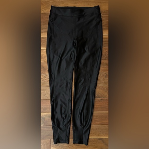 🍋 Lululemon Black Satin Sheen High-Waisted 25” Leggings Size 6 - Picture 4 of 7